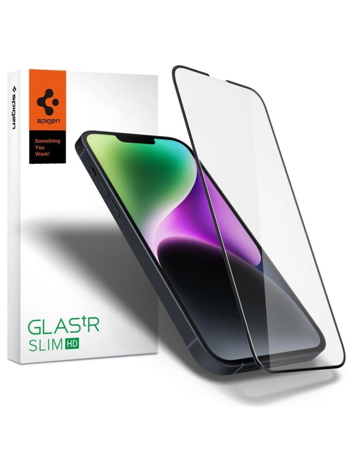 Spigen Glass FC Tempered Glass for iPhone 13 / 13 Pro / 14 / 16e / 17e - Black