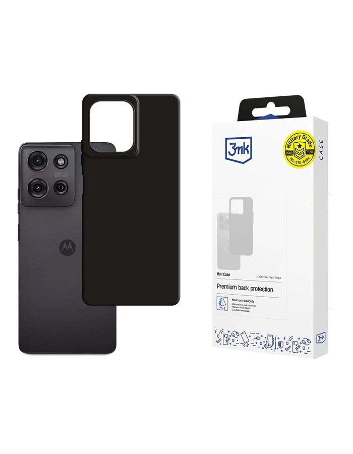 3mk Matt Case for Motorola Moto G75 - Black