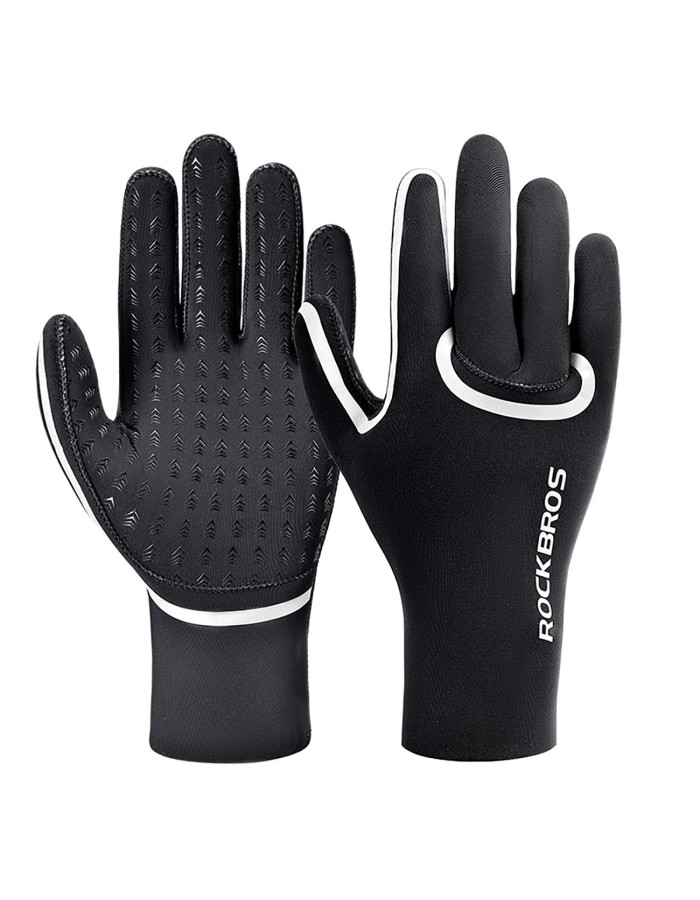 Rockbros Full Waterproof Cycling Gloves, Size: L/XL - Black