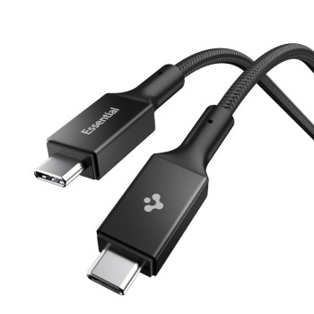 Spigen Essential EB10015CC USB-C / USB-C 100W 150cm Cable - Black Spigen Essential EB10015CC USB-C / USB-C 100W 150cm Cable - Black