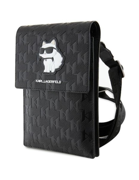 Karl Lagerfeld Case KLWBSAKHPCK Handbag - Black Saffiano Monogram Choupette
