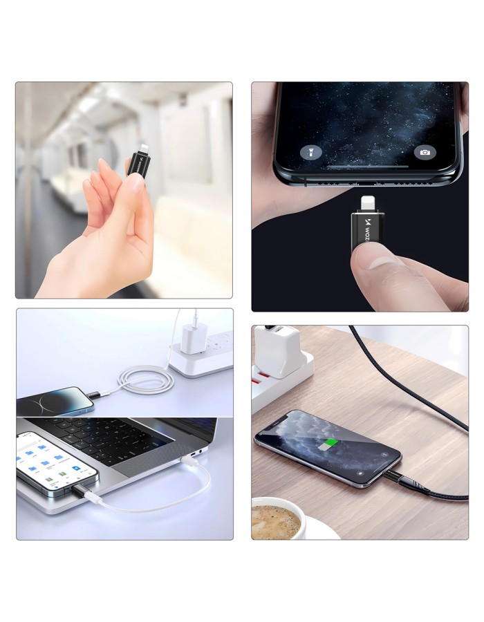Wozinsky WALC-01 Lightning to USB-C Adapter - Black