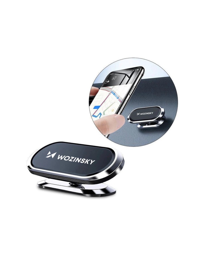Wozinsky Self-Adhesive Magnetic Car Mount 360 for Dashboard Silver (WMH-06)