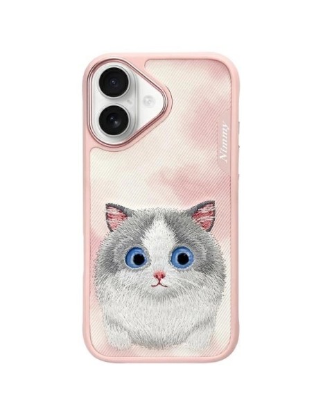 Nimmy Big Eyed Pet 2.0 Cat Case for iPhone 16 - Pink Nimmy Big Eyed Pet 2.0 Cat Case for iPhone 16 - Pink