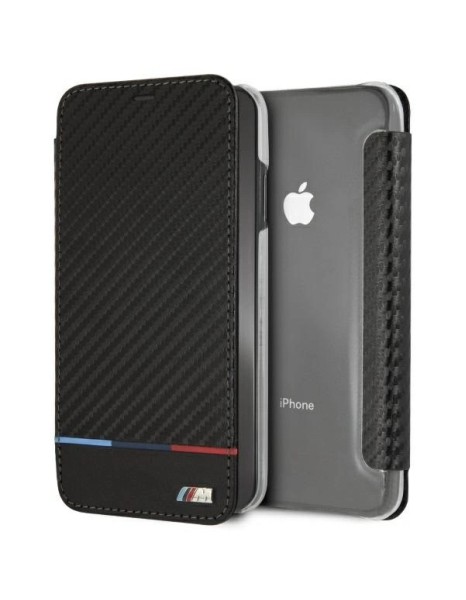 BMW Carbon Tricolor Stripe iPhone XS Max Case - Black BMW Carbon Tricolor Stripe iPhone XS Max Case - Black