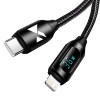 Wozinsky WUCLC1 Lightning - USB-C cable 36W 480Mb/s 1m - black