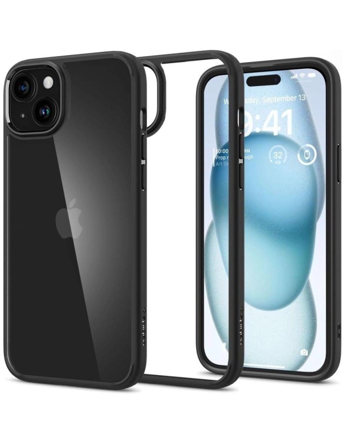 Spigen Ultra Hybrid iPhone 15 Case - Matte Black