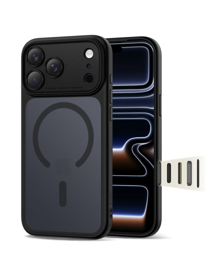 Tech-Protect Magpeak Magsafe CC Case for iPhone 17 Pro - Matte Black
