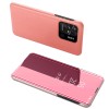 Clear View Case cover for Xiaomi Redmi 10C cover with a flap pink Clear View Case cover for Xiaomi Redmi 10C cover with a flap pink