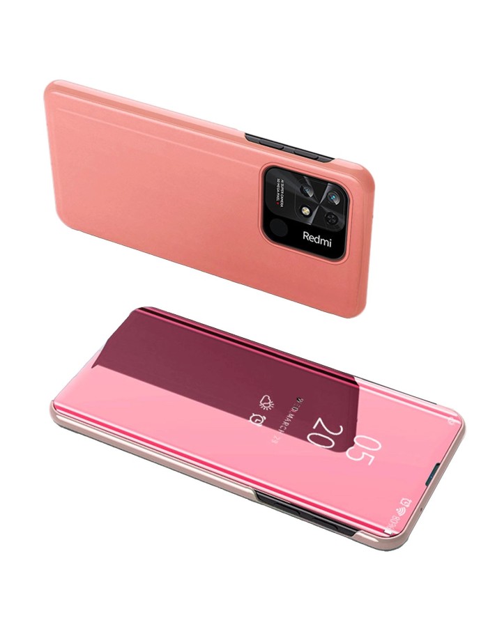 Clear View Case cover for Xiaomi Redmi 10C cover with a flap pink Clear View Case cover for Xiaomi Redmi 10C cover with a flap pink