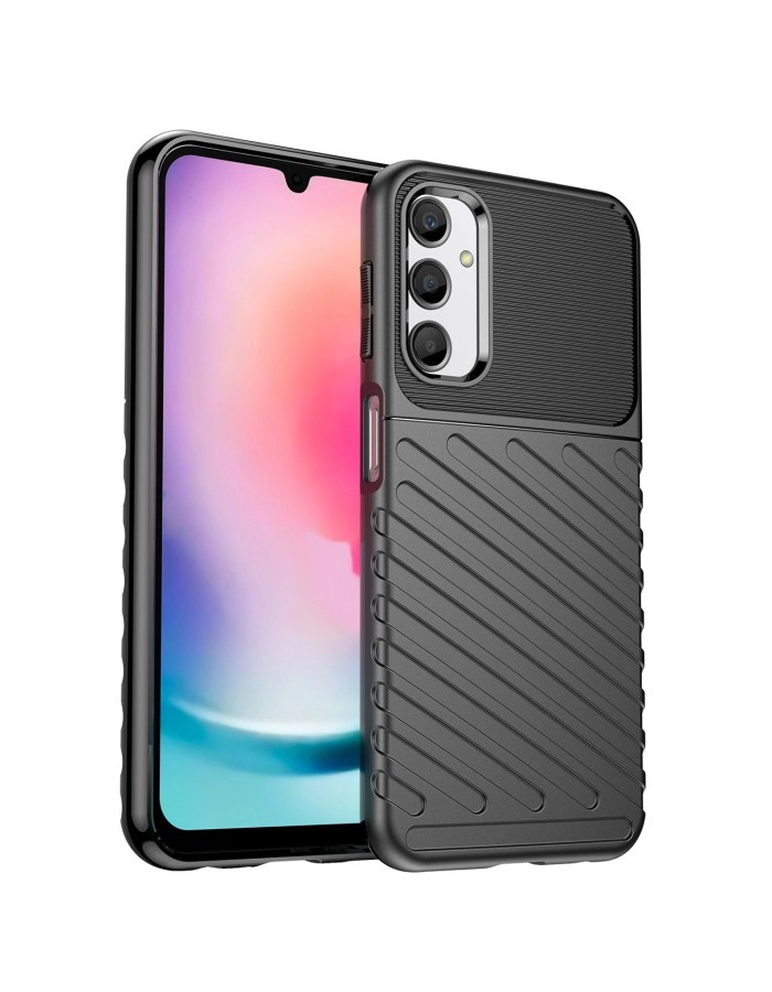 Thunder Case case for Samsung Galaxy A24 4G silicone armor case black Thunder Case case for Samsung Galaxy A24 4G silicone armor case black