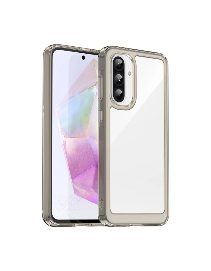 Outer Space Case for Samsung Galaxy A26 Cover with Flexible Frame - Semi-Transparent, Black