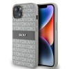 DKNY Leather Mono Stripe &amp;amp; Metal Logo case for iPhone 15 / 14 / 13 - beige