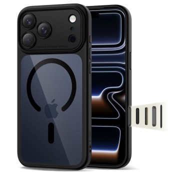 Tech-Protect Magpeak Magsafe CC Case for iPhone 17 Pro Max - Clear Black Tech-Protect Magpeak Magsafe CC Case for iPhone 17 Pro Max - Clear Black