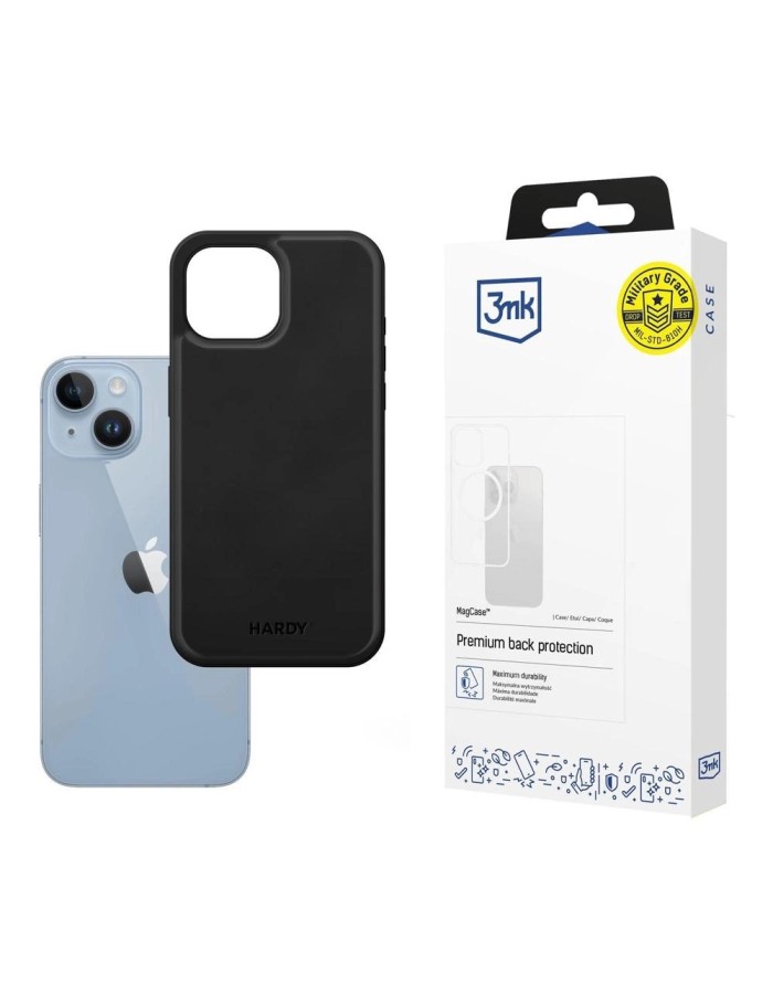 3mk Hardy Apple Silky Leather MagCase for Apple iPhone 14 - Black