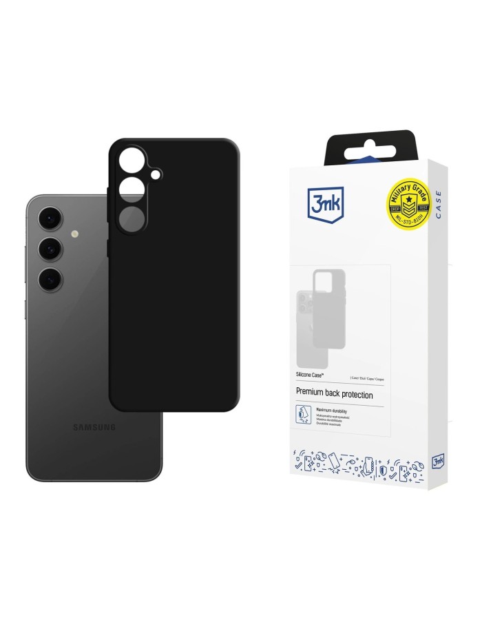 3mk Silicone Case for Samsung Galaxy S24 FE - Black
