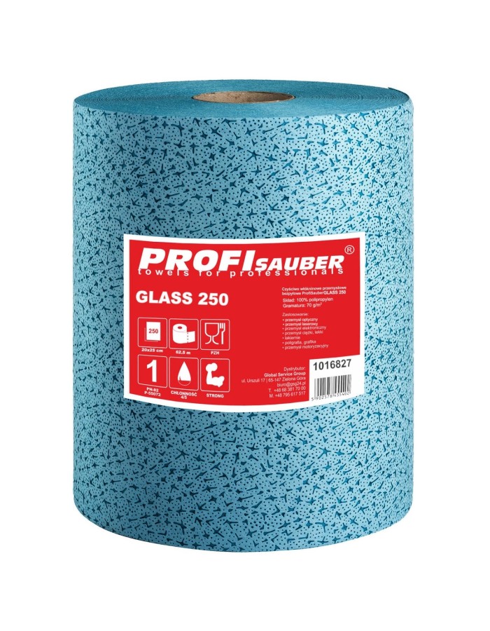 Dust-free non-woven cleaning cloth for glass optics GLASS 250