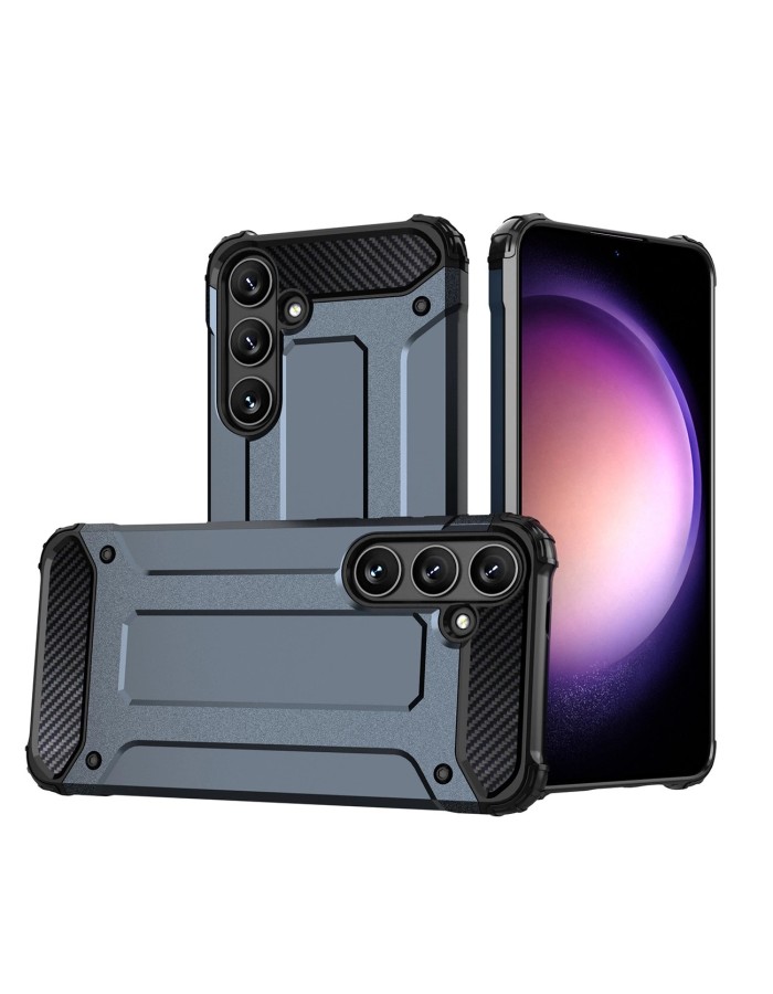Hybrid Armor Case for Samsung Galaxy S24 FE Armored Hybrid Case - Blue