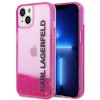 Karl Lagerfeld Liquid Glitter Elong Case for iPhone 14 Plus - Pink