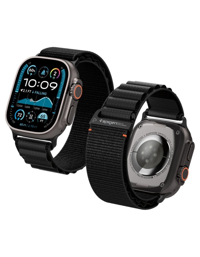 Strap Spigen WBF1 Strap for Apple Watch 44 / 45 / 46 / 49 mm - Black Strap Spigen WBF1 Strap for Apple Watch 44 / 45 / 46 / 49 mm - Black