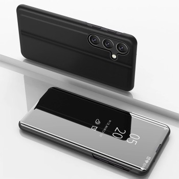 Clear View Case for Samsung Galaxy S25 Cover with Flip - Black Clear View Case for Samsung Galaxy S25 Cover with Flip - Black
