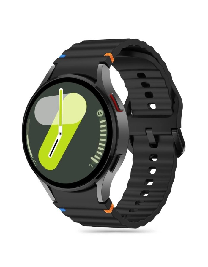 Tech-Protect Silicone Sport Strap for Samsung Galaxy Watch 4 / 5 / 5 Pro / 6 / 7 / FE - Black Tech-Protect Silicone Sport Strap for Samsung Galaxy Watch 4 / 5 / 5 Pro / 6 / 7 / FE - Black