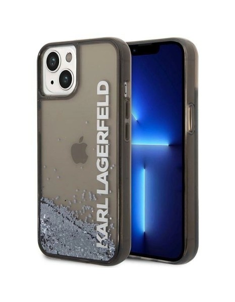 Karl Lagerfeld Liquid Glitter Elong case for iPhone 14 Plus - black