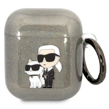 Karl Lagerfeld KLA2HNKCTGK Airpods 1/2 cover black/black Gliter Karl&amp;amp;Choupette