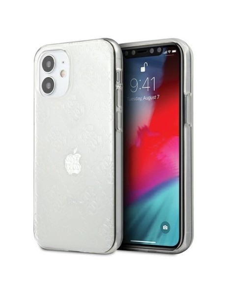 Guess GUHCP12S3D4GTR iPhone 12 mini 5.4" transparent hardcase 4G 3D Pattern Collection Guess GUHCP12S3D4GTR iPhone 12 mini 5.4" transparent hardcase 4G 3D Pattern Collection