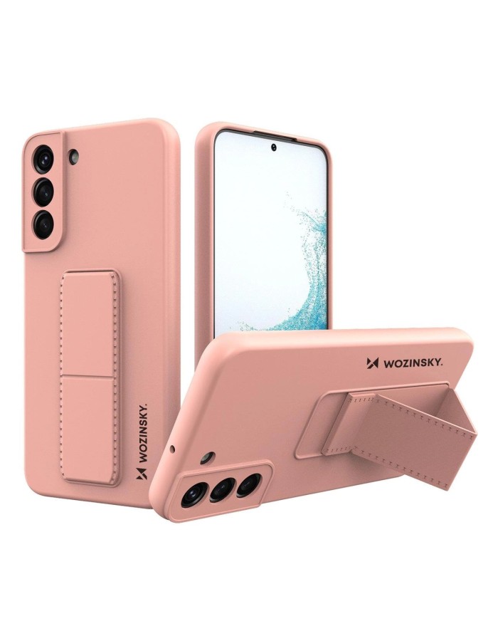 Wozinsky Kickstand Case silicone case with stand for Samsung Galaxy S22+ pink Wozinsky Kickstand Case silicone case with stand for Samsung Galaxy S22+ pink