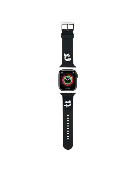 Karl Lagerfeld 3D Rubber Karl&amp;amp;Choupette Heads strap for Apple Watch 38/40/41mm - black