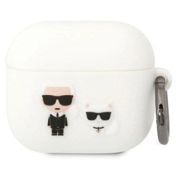 Karl Lagerfeld KLACA3SILKCW AirPods 3 cover white/white Silicone Karl &amp;amp; Choupette