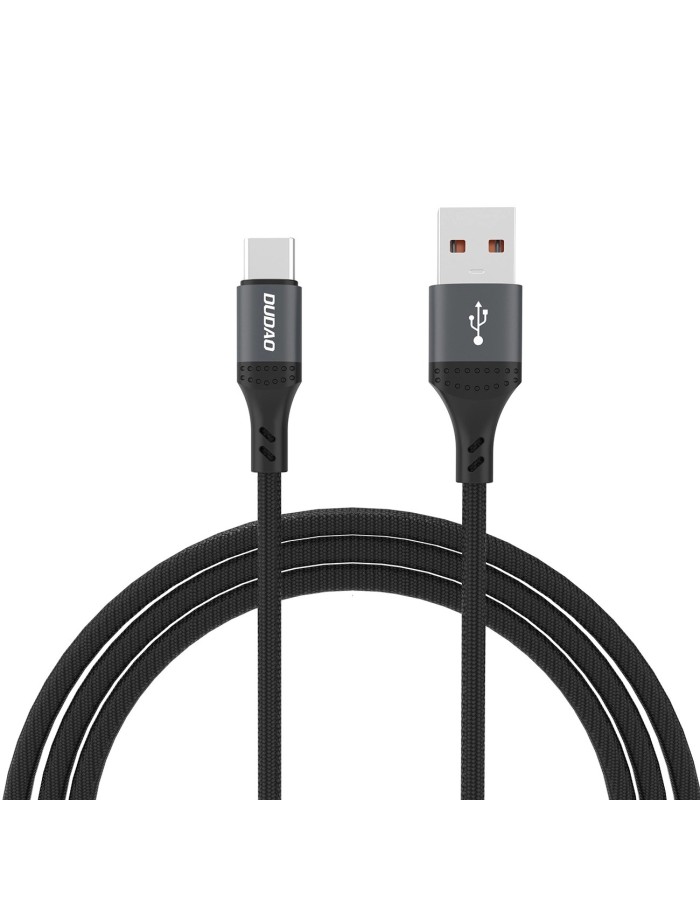 Dudao L3ST USB-A - USB-C 5A Cable 1.2m Braided - Black Dudao L3ST USB-A - USB-C 5A Cable 1.2m Braided - Black