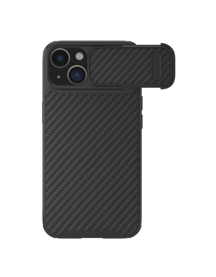 Nillkin Synthetic Fiber S Case iPhone 14 case with camera cover, black