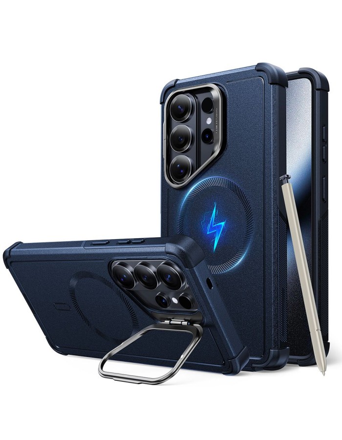 ESR Cyber Tough Kickstand MagSafe Case for Samsung Galaxy S26 Ultra - Navy Blue ESR Cyber Tough Kickstand MagSafe Case for Samsung Galaxy S26 Ultra - Navy Blue