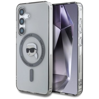 Case Karl Lagerfeld Button Karl Head Printed Logo MagSafe Samsung Galaxy S25 black