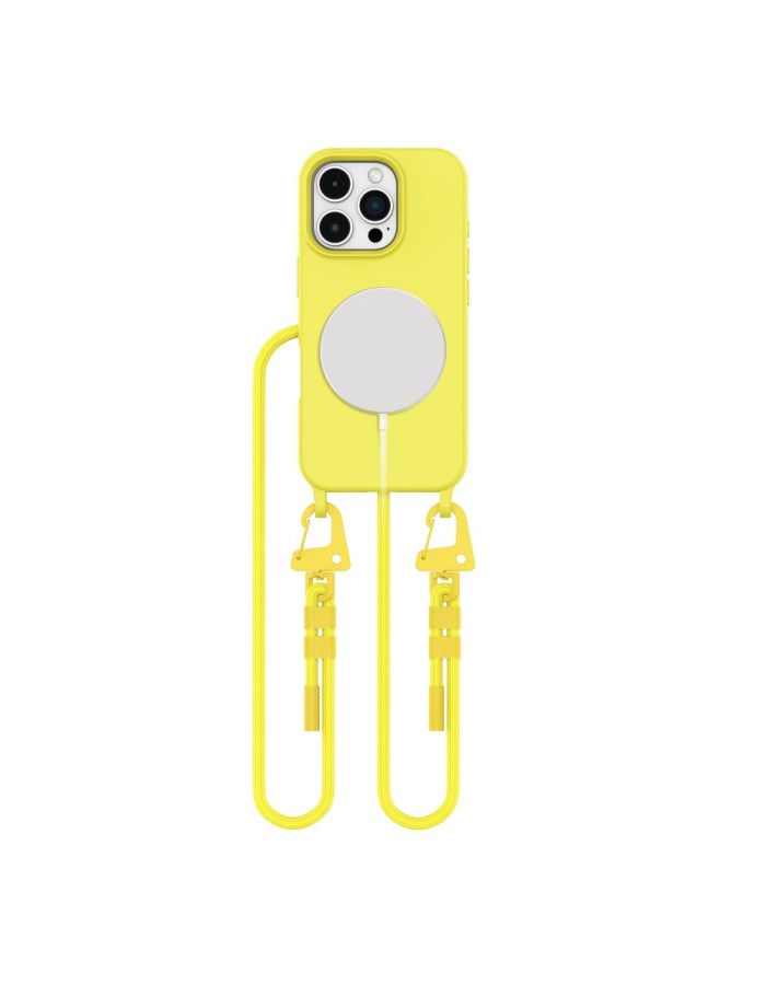 Tech-Protect Magnecklace MagSafe Case for iPhone 16 Pro - Yellow Tech-Protect Magnecklace MagSafe Case for iPhone 16 Pro - Yellow