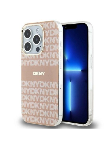 DKNY IML Mono &amp;amp; Stripe MagSafe case for iPhone 13 Pro / 13 - pink