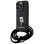 Karl Lagerfeld Crossbody Saffiano Monogram Metal Pin Karl &amp;amp; Choupette Case for iPhone 15 Pro - Black