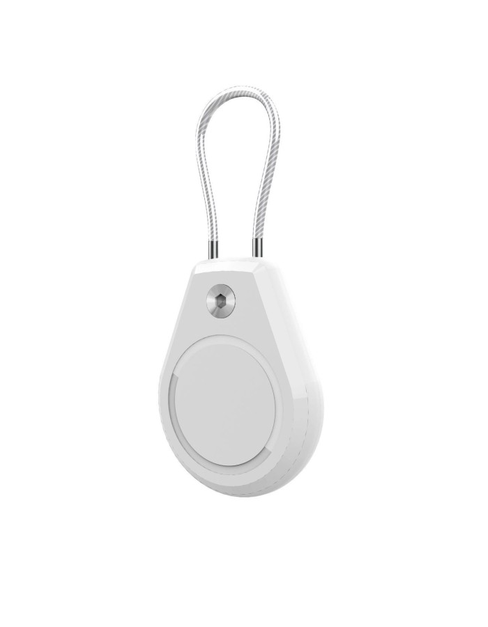 Apple AirTag Case Waterproof with Steel Cable - White