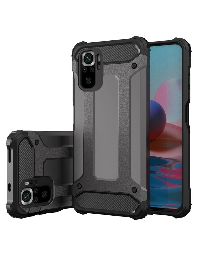 Hybrid Armor Case Tough Rugged Cover for Xiaomi Poco M4 Pro 5G black