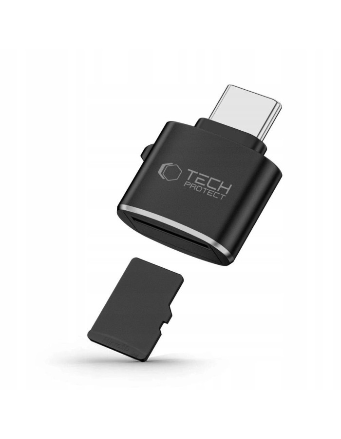 Tech-Protect UltraBoost microSD card reader adapter with USB-C - black