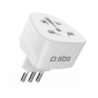 SBS IT Travel Adapter - Universal - White SBS IT Travel Adapter - Universal - White