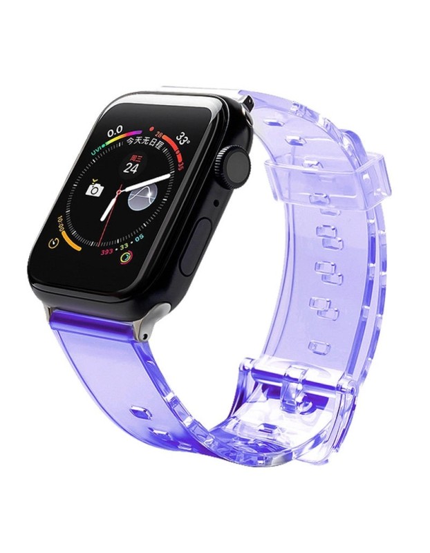 Silicone Strap Bracelet Bracelet Strap Light for Apple Watch 42 / 44 mm - Purple