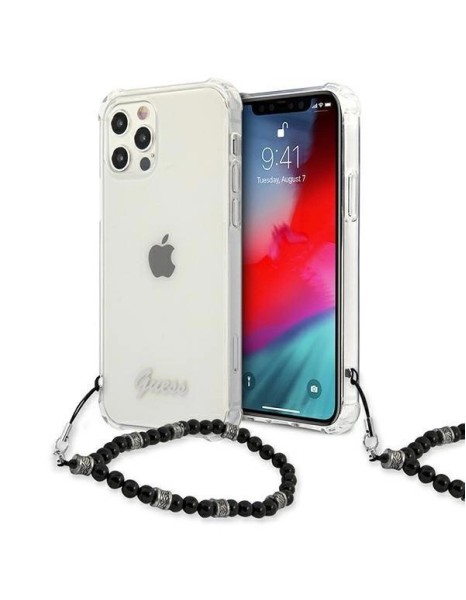 Guess GUHCP12LKPSBK iPhone 12 Pro Max 6.7" Transparent hardcase Black Pearl Guess GUHCP12LKPSBK iPhone 12 Pro Max 6.7" Transparent hardcase Black Pearl