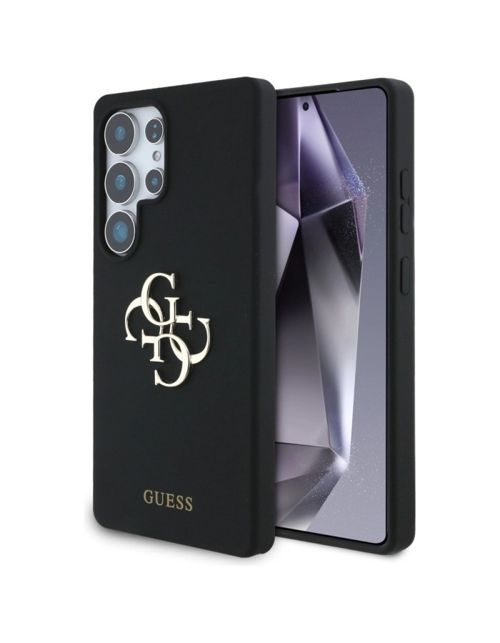 Guess Silicone Big 4G Logo Bottom Script case for Samsung Galaxy S25 Ultra - black Guess Silicone Big 4G Logo Bottom Script case for Samsung Galaxy S25 Ultra - black