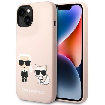 Karl Lagerfeld KLHMP14MSSKCI iPhone 14 Plus 6.7 "hardcase light pink / light pink Silicone Karl &amp;amp; Choupette Magsafe