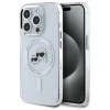 Karl Lagerfeld IML Metal Karl&amp;amp;Choupette Head MagSafe iPhone 15 Pro Case - White