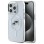 Karl Lagerfeld IML Metal Karl&amp;amp;Choupette Head MagSafe iPhone 15 Pro Case - White