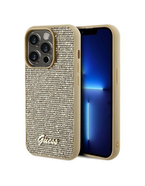 Guess Disco Metal Script case for iPhone 14 Pro - gold Guess Disco Metal Script case for iPhone 14 Pro - gold